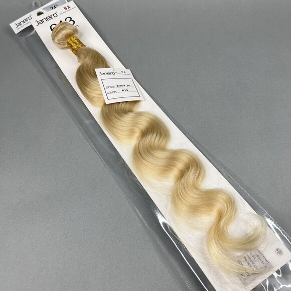 24” Body Wave #613 Platinum Blonde Unprocessed Brazilian Human Hair Extensions - Picture 1 of 5